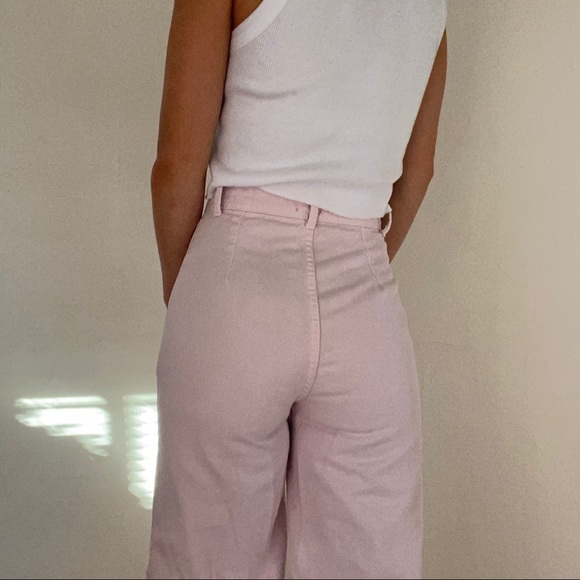 Wide Leg Pastel Pink Pants - Picture 4 of 7